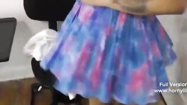 Naughty Indian teen in pleated mini skirt bribes teacher POV