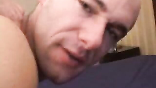 Bald muscular guy closeup in gay creampie compilation