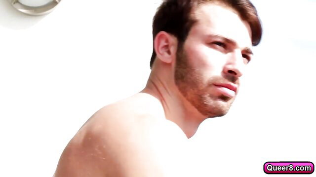 Colt Rivers moans shirtless in bed, morning solo tease