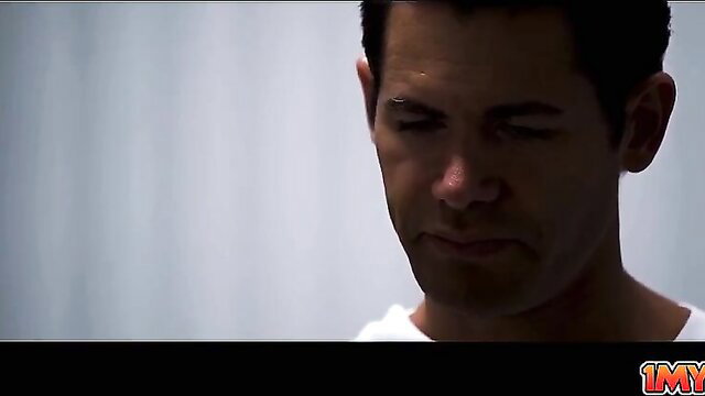 Handsome tanned guy eyes closed craving intimate connection