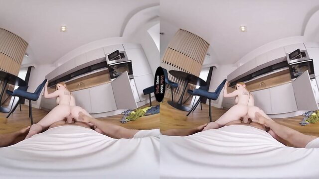 Nude woman straddling man on floor in explicit closeup sex