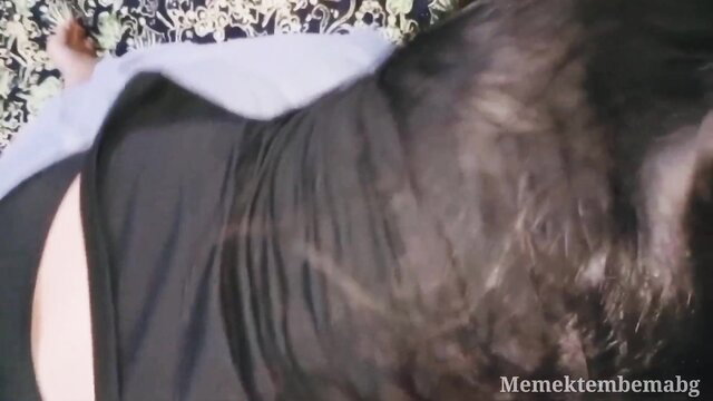 Chinese plumper's fat ass exposed in tight black dress, back view closeup