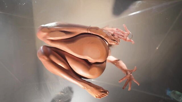 heybanan nude yoga pose, big ass arched over you masturbating