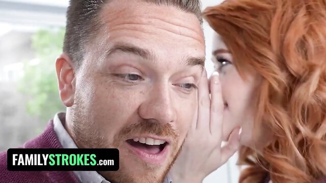 Aubree Valentine whispers to stud in Family Strokes scene