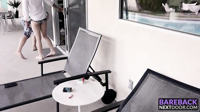 Johnny Riley and Danny Gunn nude on balcony Next Door Raw