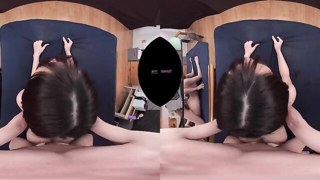 Horny Asian babe POV on bed spreading legs wide explicit view