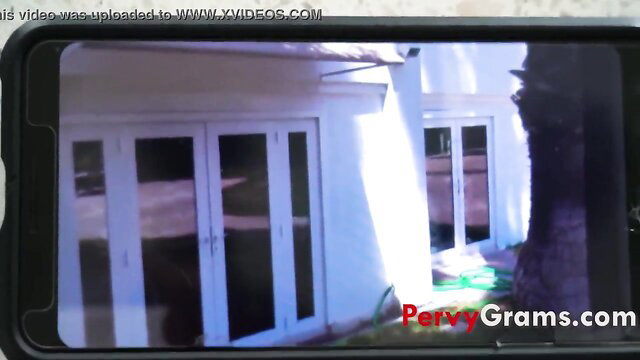 Coralyn Jewel stepgrandma in white home with poolside doors