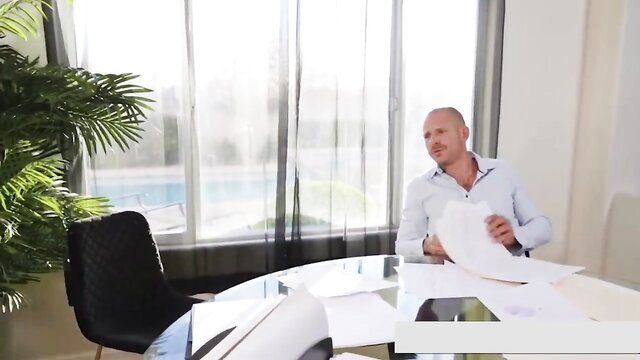 Mandy Muse and Scott Nails at desk in office coworker hookup scene