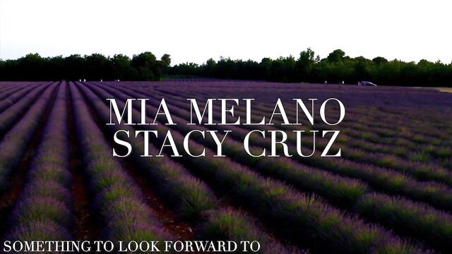 Mia Melano & Stacy Cruz in lavender field, Something to Look Forward To