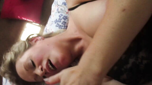 Blonde middle-aged housewife in lingerie gets oral and fucked hard