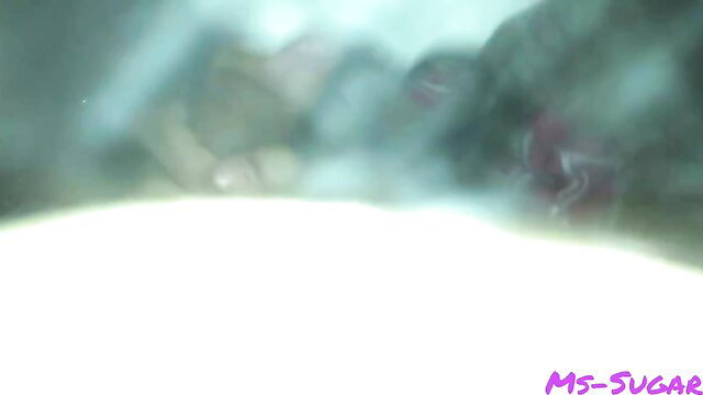 Blurry closeup of Filipina teen student's face and tits for professor