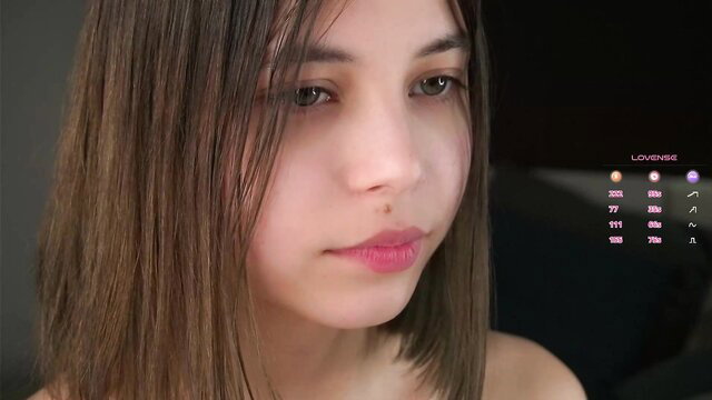 Shickshackshock young shy camgirl closeup, fit skinny 18yo face