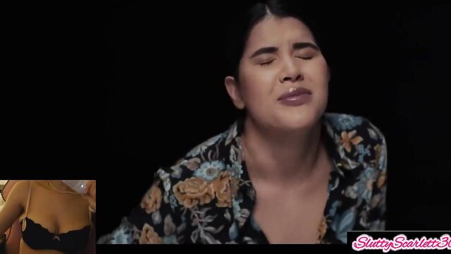 SluttyScarlett30 stuck in washer, intense face, lingerie tease