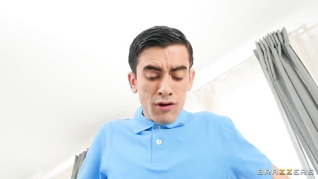 Jordi El Nino Polla closeup in blue polo shirt, Brazzers HD XXX