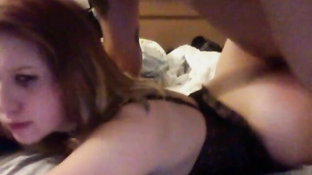 Submissive redhead teen fucked hard doggystyle from behind