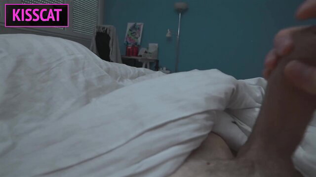 KissCat stepmom fucked by stepsons on bed creampie