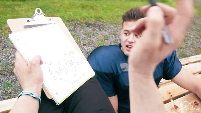 Clark Delgaty draws dick on clipboard for Angellica Good & Rick Hard