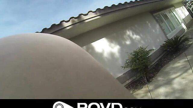 Samantha Rone poolside POV cunnilingus closeup