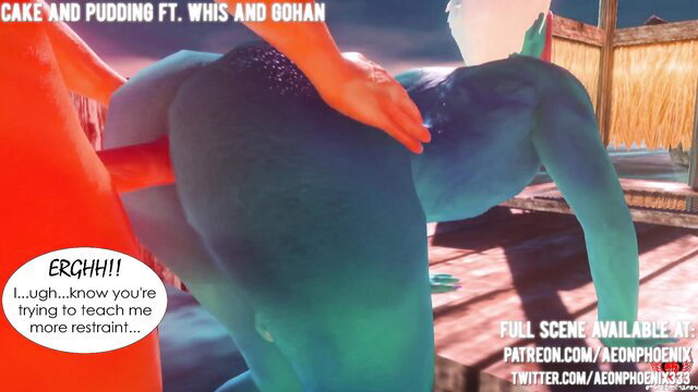 Cake and Pudding fuck Whis and Gohan hentai parody compilation