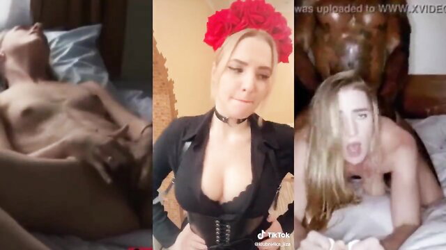 Russian TikTok girls in hot BBC amateur sex scenes