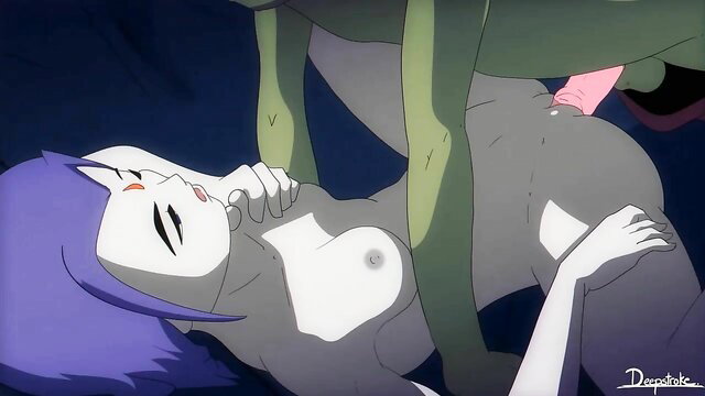 Raven fucked by Beast Boy in missionary, nude Teen Titans hentai sex