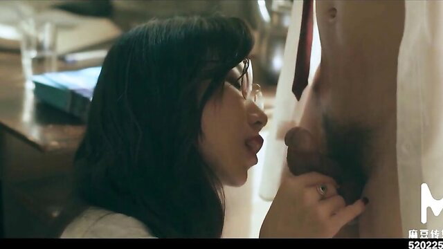 Xia Qing Zi sucking cock closeup in ModelMedia Asia porn