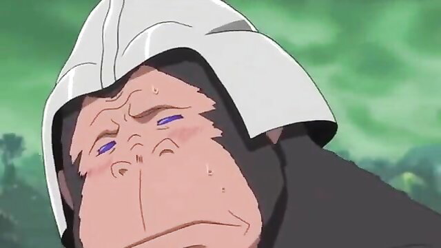 Anime gorilla in white helmet with teary eyes from To Love Ru 15 hentai