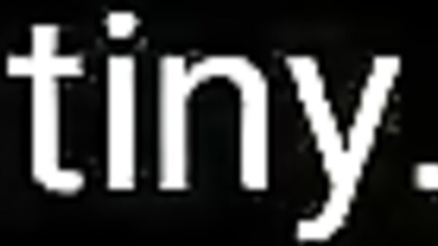Tiny text 'tinyyyy.' on black background adult video thumbnail