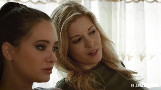 Charlotte Stokely seduces Gia Paige in lesbian scene