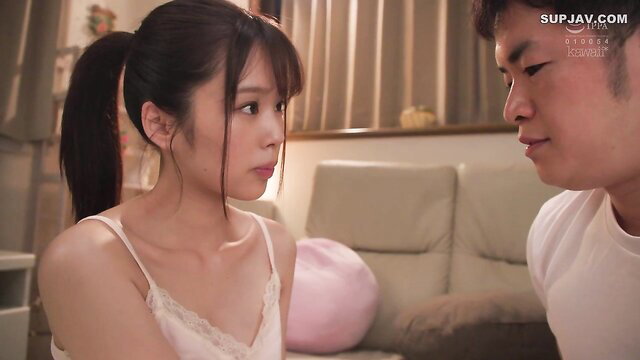 Rima Arai in thin camisole, raw legs tease close-up JAV