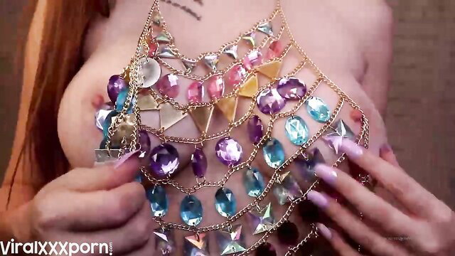 GingerLynn69 in sparkling sequin chain top ASMR dirty talk