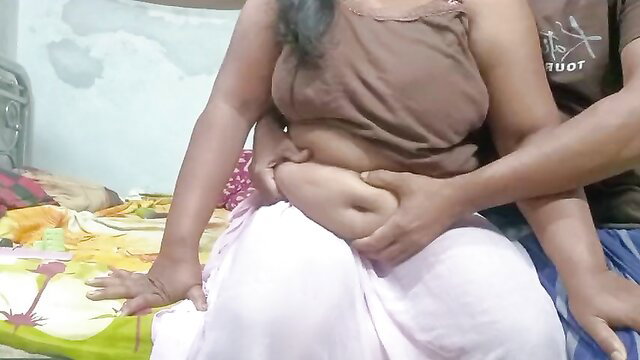 Sadia Vabi's fat belly grabbed by brother in hardcore fuck
