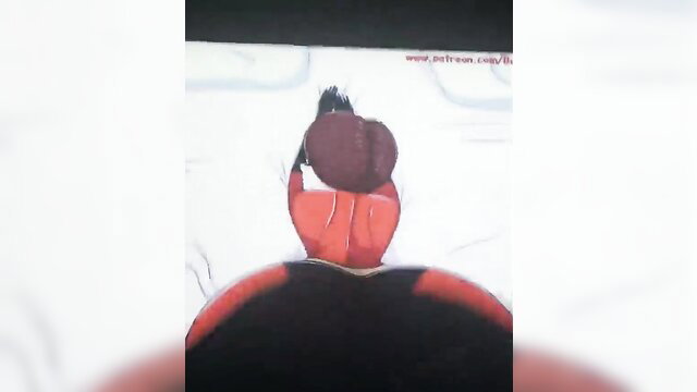 Elastigirl big ass in red dress, cartoon porn thumbnail