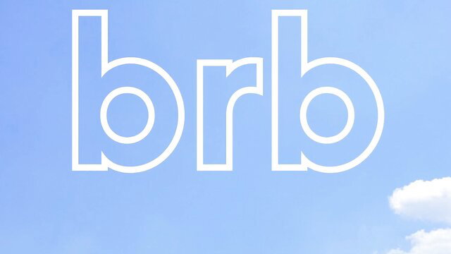 Brbrrr adult video thumbnail with bold white text on blue sky