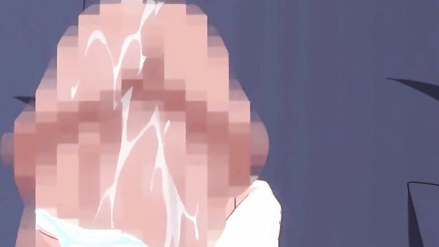 Pixelated hentai girl with cum on face in Tsugou none Yoi Sexfriend