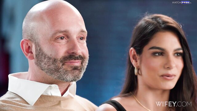Misty Addams with bald hubby on Wifey, young wife cuckold preview