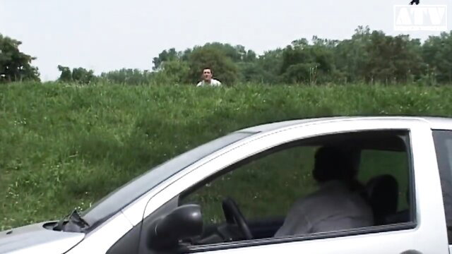 Hot Family Part 3 thumbnail: man in field by white car with driver