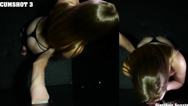 Annie King milf gloryhole creampie cumshot on ass thong