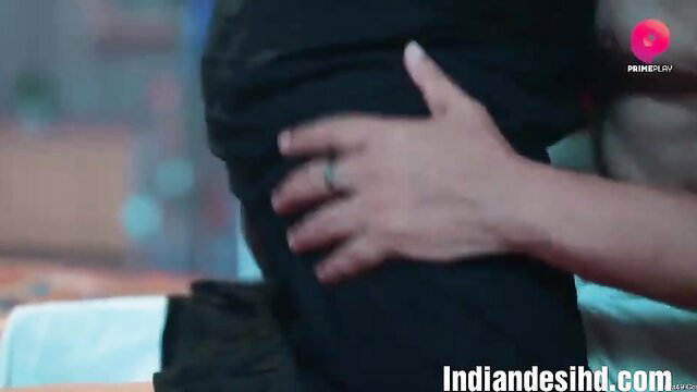 Indian RitiRiwaj couple in tight black dress intimate ass grab embrace