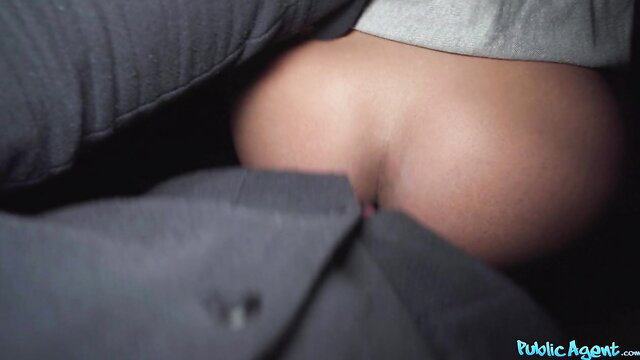 Public Agent French tourist's big pale ass spread on bed, explicit closeup