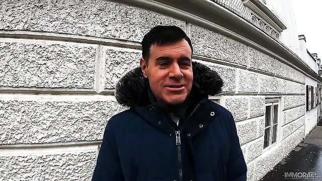 Jennifer Mendez smiling in fur hooded coat outdoors