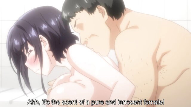 Hypnotized college girl with huge tits fucked by old man in bath