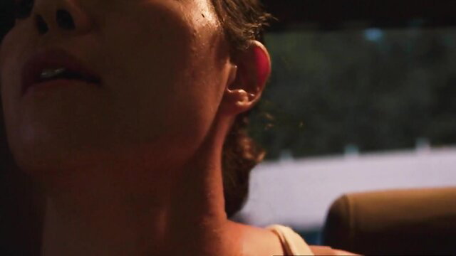 Kenna James neck exposed in car, hot BDSM tease with Dana Vespoli