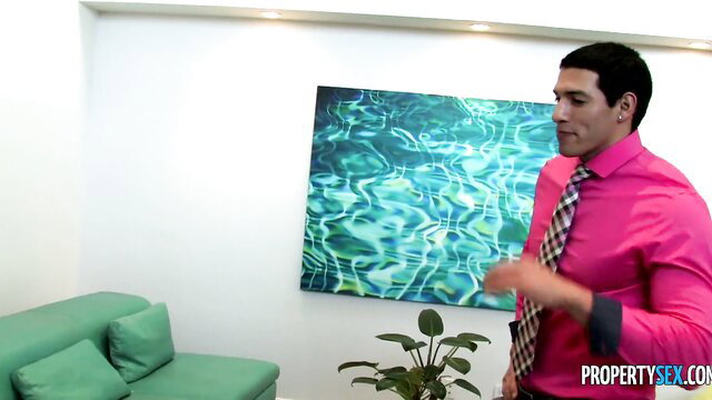 Handsome suited man in modern room - Abby Cross porn scene