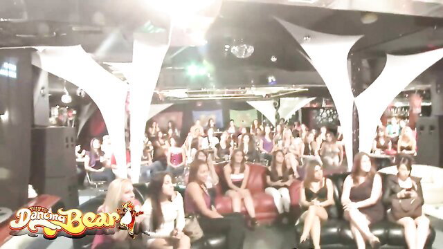 Dancing Bear: Hot club girls sucking and fucking stripper in wild party