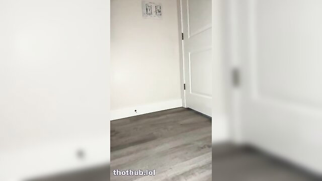 Addison Vodka in bedroom doorway, amateur OnlyFans tease