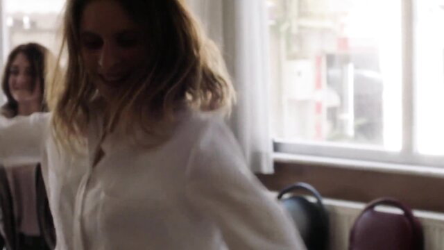 Daphné Patakia and Maryne Cayon dancing in white blouse in Djam 2017