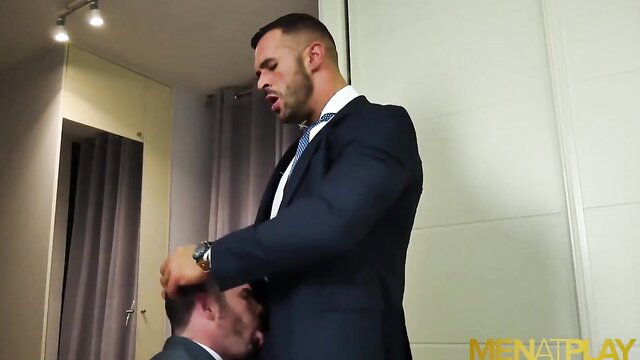 Billy Santoro sucks Denis Vega in suits - MENATPLAY gay blowjob