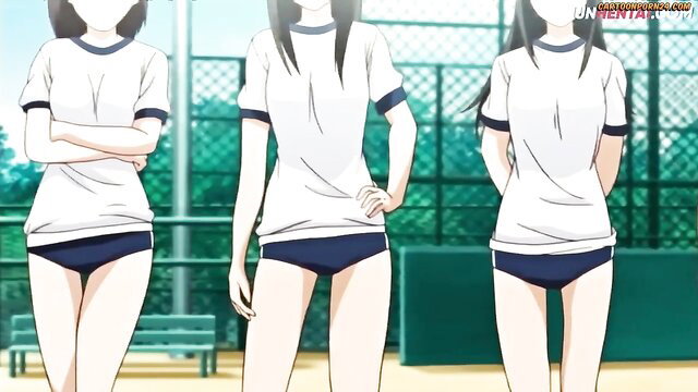 Teen schoolgirl in tight bloomers poses on tennis court hentai
