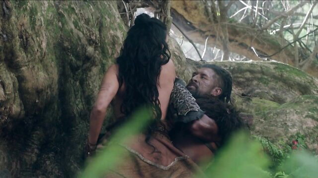 Kali Kopae nude tits hot scene with bearded warrior in The Dead Lands s01e03